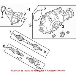 Land Rover Axle Assembly - Front Passenger Side (New) IED500110